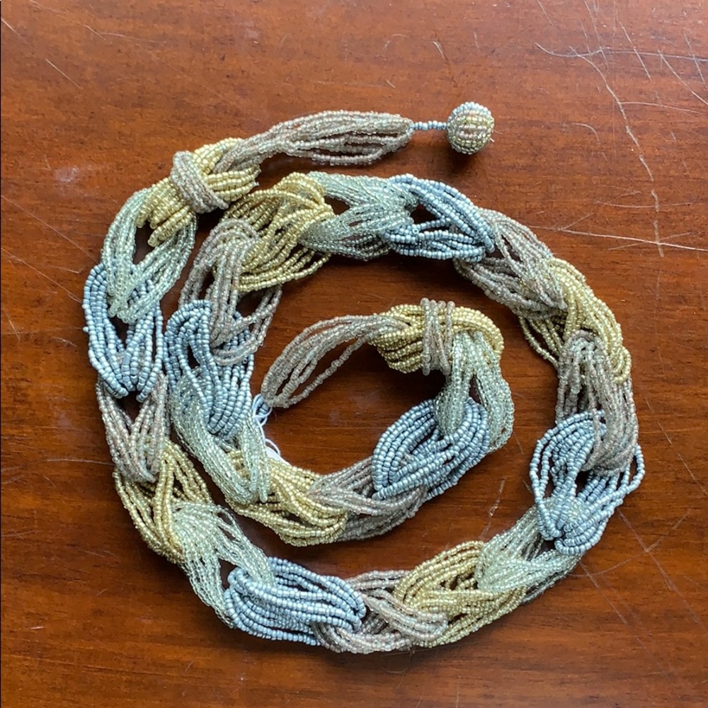 Ann Taylor LOFT long beaded link necklace